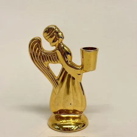 Ljusstake, Skyddsängel, höjd 9cm, Skultuna 1607, I 11, design Carl-Einar Borgström, mässing