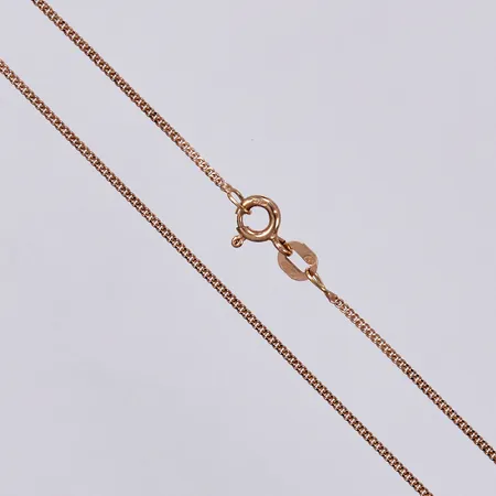 Kedja Pansar, längd: ca 40,3cm, bredd: ca 1mm, 18K  Vikt: 1,8 g