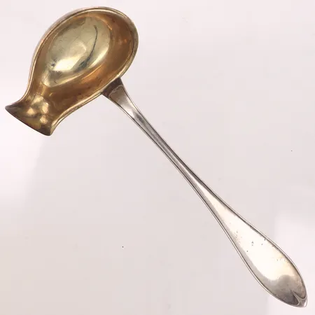 Såsslev, längd 19cm, delvis förgylld, silver 830/1000 Vikt: 54,8 g