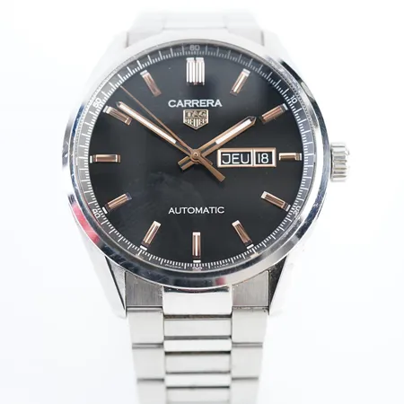 Herrur Tag Heuer Carrera, automatic, stål, ref QKJV-RN9Q-DGWX, stål, extra länkbitar, cert okt 2023, box