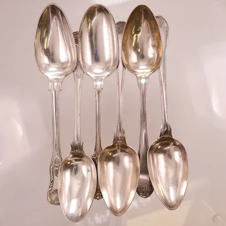 Skedar 6st, 22-23cm, Silver S830/1000, 415,1g.
