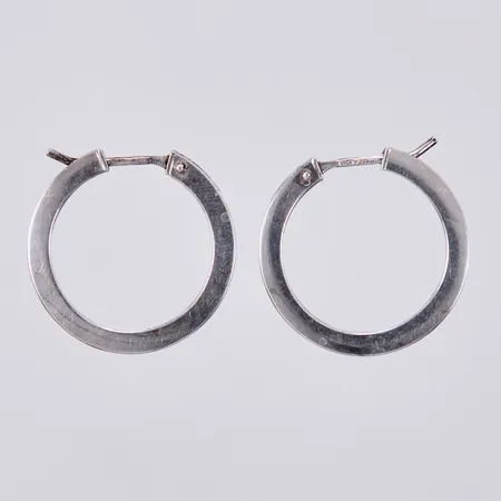 Ett par örhängen, Ø 2,6mm, bredd: ca 2mm, silver, 925/1000 Vikt: 4,2 g