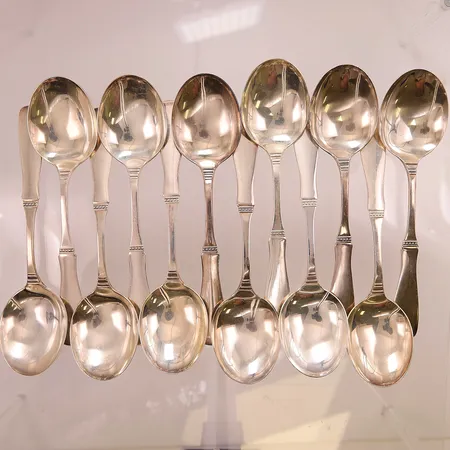 Skedar, 12st, Uppsala, 18,5cm, Silver S830/1000, 627,5g.