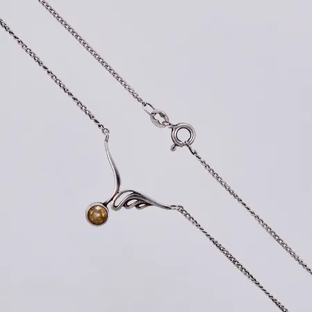 Collier med sten, silver 925/1000 Vikt: 3,3 g