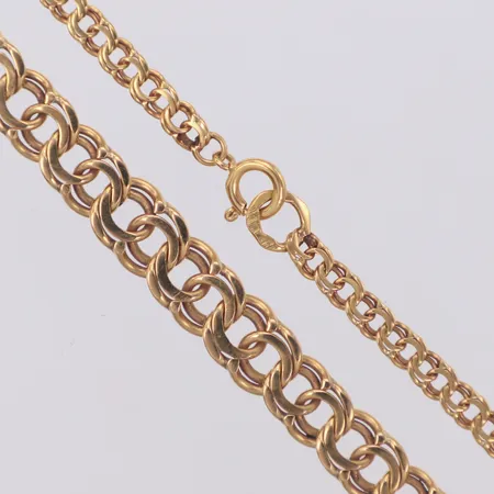 Collier doserad Bismarck, längd 43,5cm, bredd 3,9-8mm, 18K  Vikt: 20,8 g