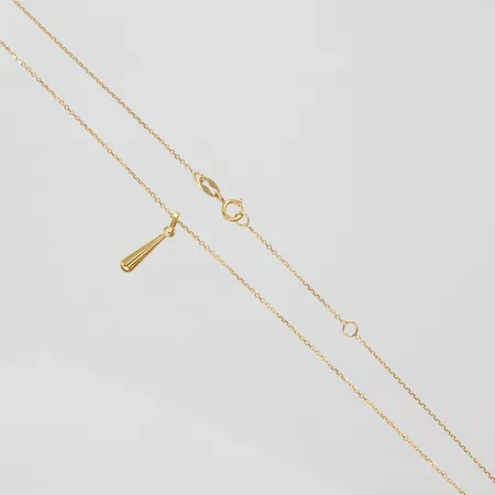 Kedja Ankar, längd ca 45cm, bredd 0,5mm, hänge, längd ca 16mm, bredd 3mm, 18K  Vikt: 1,5 g
