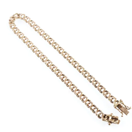 Armband, bismarck, 18,5cm, bredd 4mm, 18k Vikt: 6,2 g
