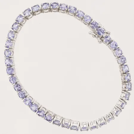 Armband med stenar, längd 18cm, bredd 4mm, 925/1000 silver  Vikt: 12,2 g