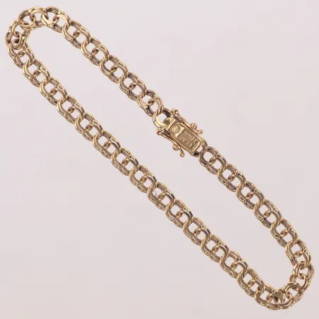 Armband, Bismarck, 19cm, bredd 5mm, Kedjeguld Köping AB, 18K Vikt: 8,1 g