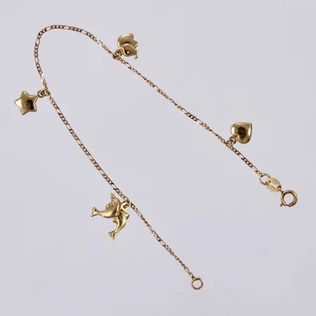 Armband, längd: 16cm, bredd: ca 1-10mm, 18K Vikt: 1 g