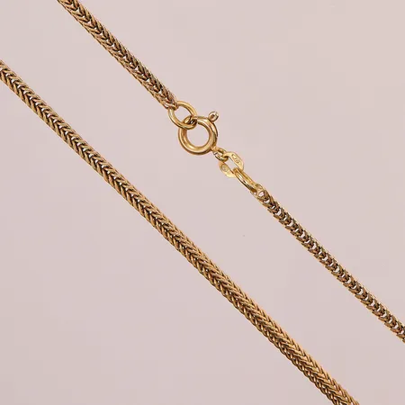 Halskedja, Rävsvans, 43,5cm, bredd 2,2mm , 18K, 12,9g.