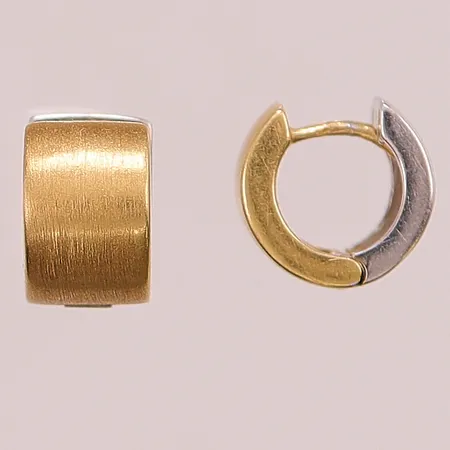 Örhängen ett par, tvåfärgade, Ø11,1mm, bredd:7,1mm, 18K, 5,3g.