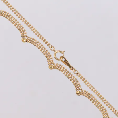 Collier med kulor, längd 40cm, bredd 2,3-4,5mm, 18K  Vikt: 6,3 g