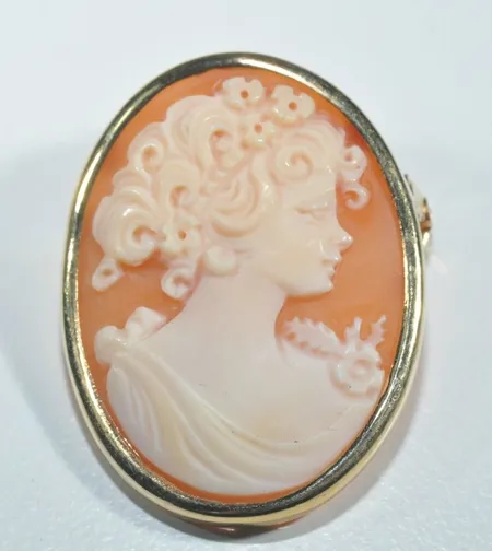 Hänge/brosch L 3,5cm B 2 cm, 18k Vikt: 4,5 g