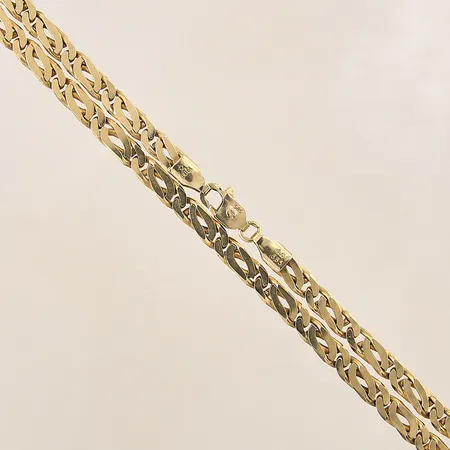 Kedja manglad Pansar, längd 51cm, bredd 5mm, 14K  Vikt: 35,1 g