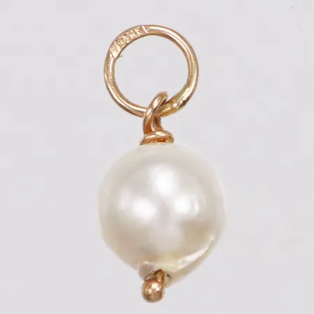 Hänge, odlad sötvattenpärla, 13mm, 18K  Vikt: 0,6 g