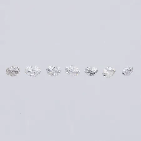 Lösa diamanter ca 7st blandade storlekar, W-Cr/Si-P, 1xca0,10ct, 1xca 0,09ct, 2xca0,08ct, 3xca0,05ct, 
