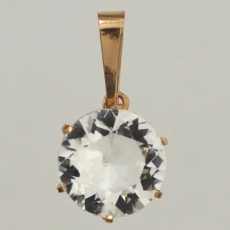Hänge vita stenar, längd 13mm, bredd 9,5mm, 18K  Vikt: 1,8 g