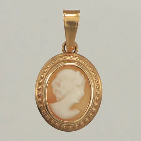 Hänge, camé, längd 20mm, bredd 11,2mm, 18K Vikt: 0,8 g