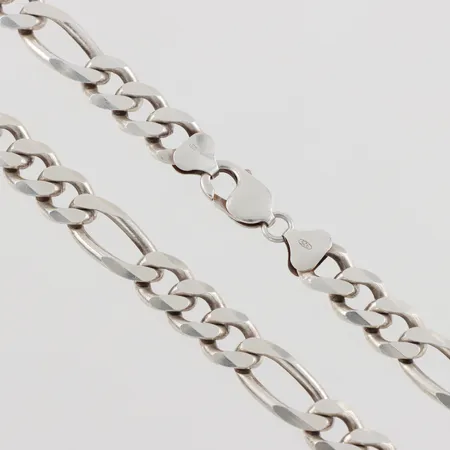 Collier, längd ca 60 cm, bredd 11.5 mm, silver 925/1000. Vikt: 112,2 g