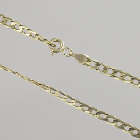 Halskedja pansar, längd 43,5 cm, ögla saknas, 14K Vikt: 3,5 g
