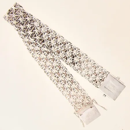 Armband X-länk, längd 19cm, bredd 14mm, GHA, silver 925/1000 Vikt: 23 g
