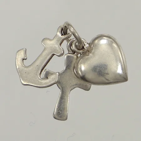 Hänge Tro, hopp och kärlek, längd 15mm, bredd 8,2mm, silver Vikt: 0,9 g
