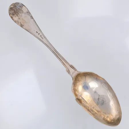 Matsked, modell Snäck, år 1888, sprucken sked, 830/1000 silver Vikt: 28,2 g