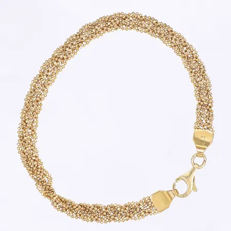 Armband, längd 19,5cm, bredd 5mm, smärre bruksslitage, 21K Vikt: 9,6 g
