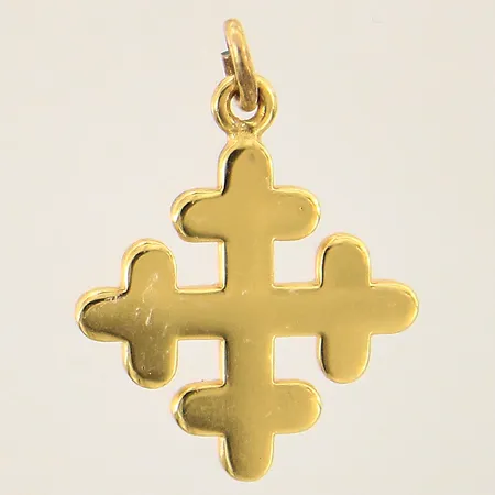 Hänge, Jersualem-kors, 24x17mm, förgyllt silver 925/1000 Vikt: 1,8 g