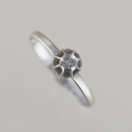 Ring med diamant 0,01ct, Ø 15½ mm, 18K Vikt: 1 g