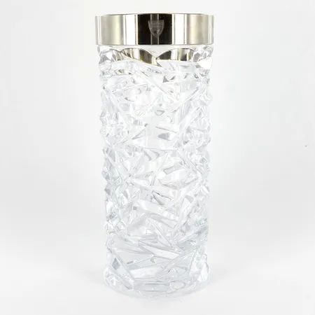 Vas Orrefors, Carat, design Lena Bergström, Ø10 cm, höjd 24 cm, stämpelmärkt samt etikettmärkt Skickas med postpaket.