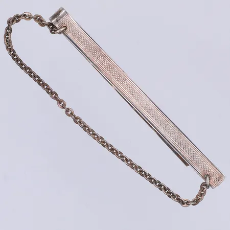 Slipsklämma, 64mm, bredd 4mm, kedja, 835/1000 silver Vikt: 5,8 g