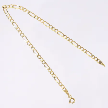 Armband, längd 20cm, bredd 3mm, 14K Vikt: 1,4 g