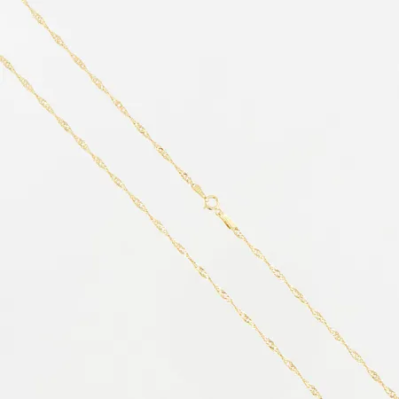 Kedja Singapore, 44cm, bredd ca 2mm, 14K Vikt: 1,1 g