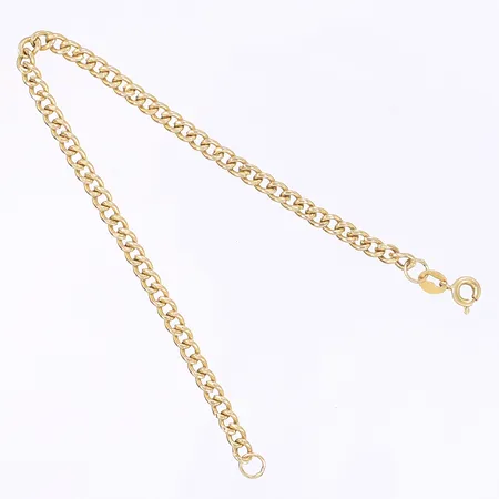 Armband, Pansar, 18cm, bredd 4mm, ihålig, 18K  Vikt: 2,7 g
