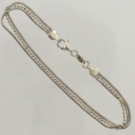Armband, längd 20cm, bredd 4,1mm, silver 925/1000 Vikt: 5,8 g