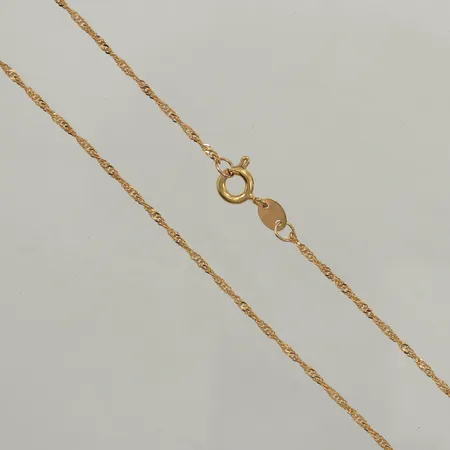 Kedja Singapore, längd 41cm, bredd 1,1mm, 18K  Vikt: 2,1 g