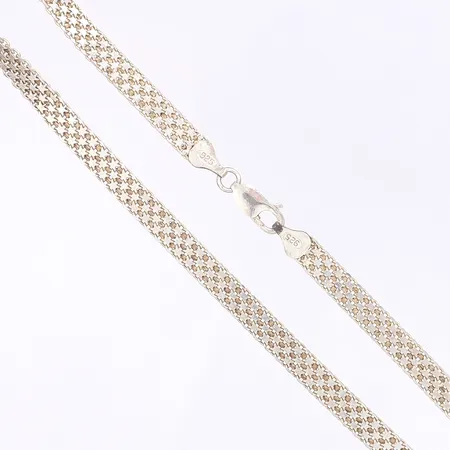 Halskedja X- länk, längd 43cm, bredd 6mm, silver 925/1000 Vikt: 13,8 g