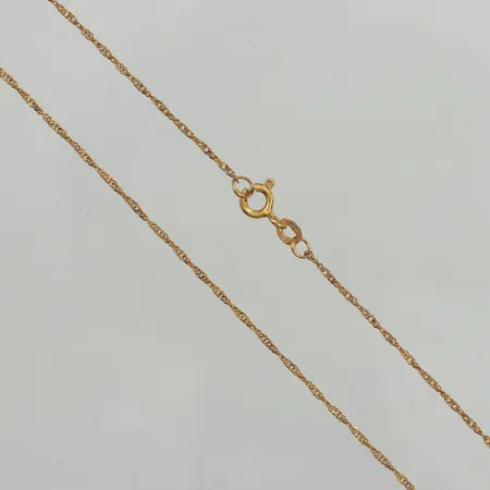 Kedja Singapore, längd 41cm, bredd 1,1mm, 18K  Vikt: 1,5 g