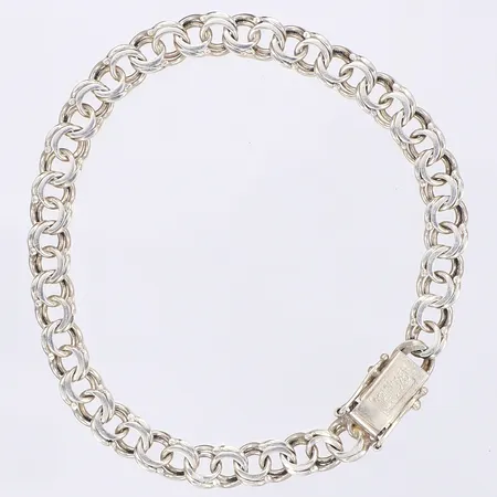 Armband Bismarck, längd 20cm, bredd 6mm, silver 925/1000 Vikt: 10 g