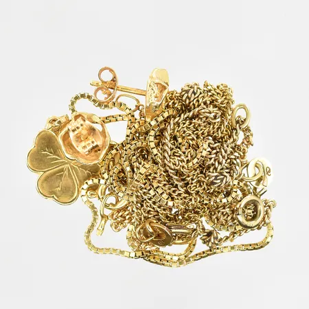 Diverse defekt guld, 18K. Vikt: 11,4 g