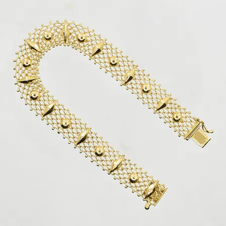 Armband, längd 19 cm, bredd 12 mm, 18K. Vikt: 15,7 g