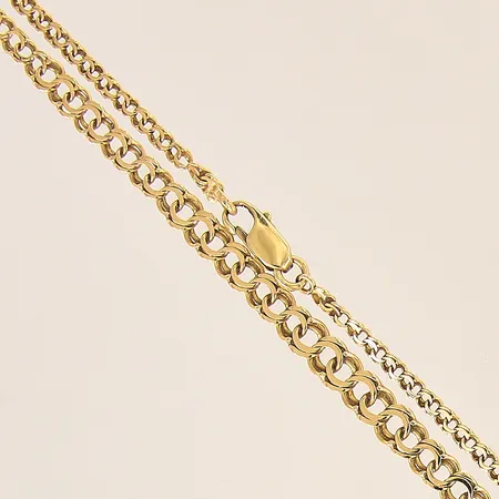 Collier doserad Bismarck, längd 49cm, bredd 2,5-5mm, 18K  Vikt: 7,5 g