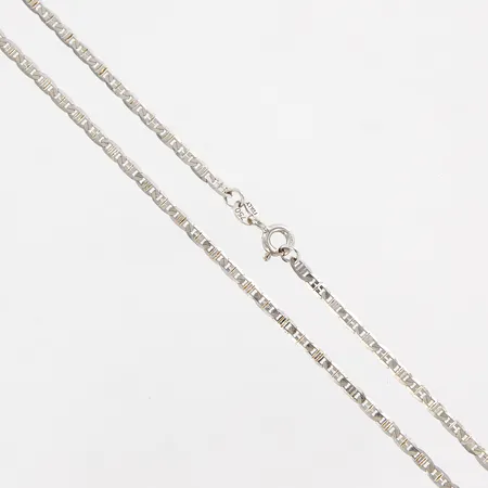 Kedja vitguld, ca 46cm, bredd ca 2mm, 18K Vikt: 3,5 g