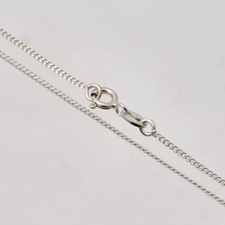  Kedja i silver, 38cm, Pansar bredd 1,1mm, 925/1000, vikt 1,57g.