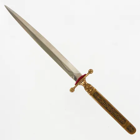 Brevkniv med dekor, stål, 23cm