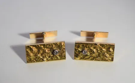 Manschettknappar brilj 18k  Vikt: 17,7 g