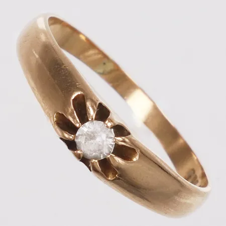 Ring, vit sten, stl 18¼, 18K  Vikt: 3 g