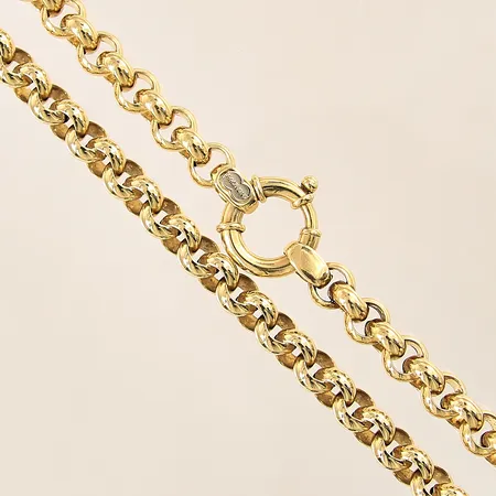 Kedja Ärtlänk, längd 46cm, bredd 8mm, 18K  Vikt: 33,8 g